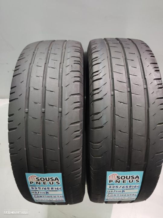 2 pneus semi novos 225-65r16c continental - oferta dos portes