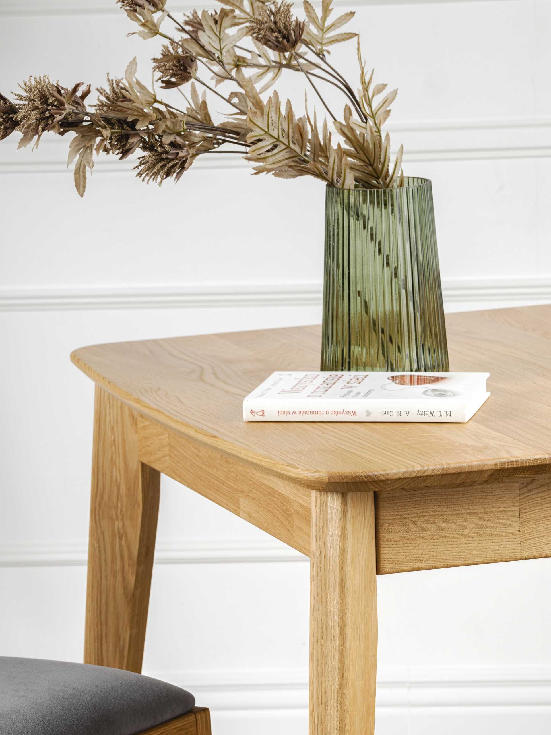 Stół drewniany - dębowy stół rozkładany- chowana dostawka- olej twardy
