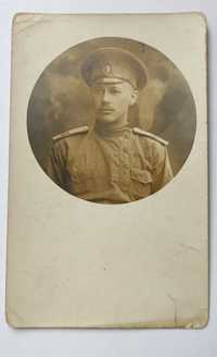 Wojskowa stara fotografia żołnierz pierwsza wojna światowa
