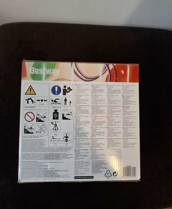 Materac nadmuchiwany do pływania pizza, Bestway