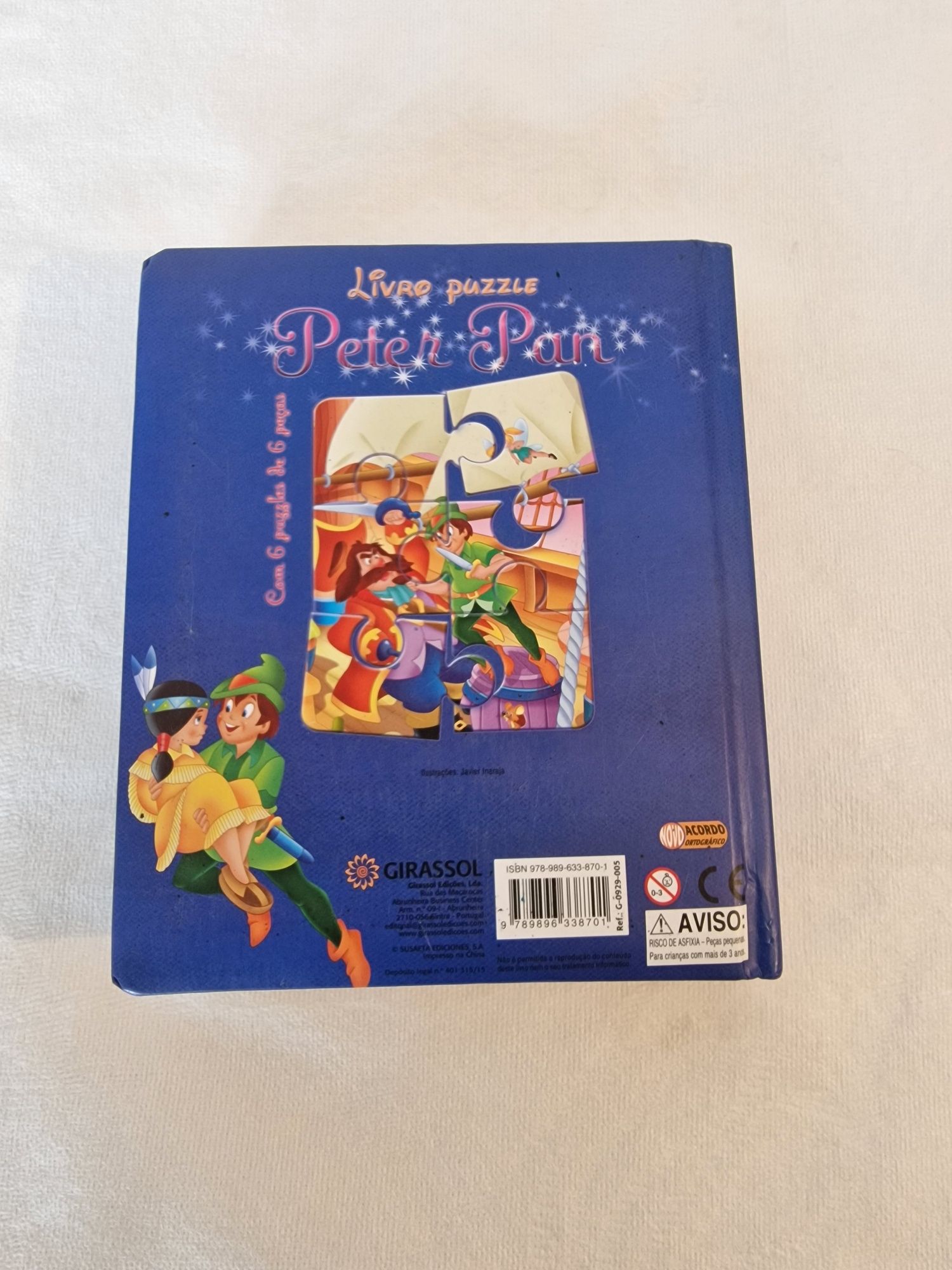 Livro Puzzle  _ Peter Pan. NOVO