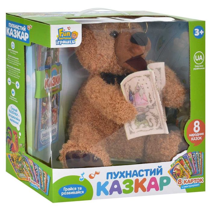 Інтерактивна м'яка іграшка "Ведмедик-казкар", розповідає 8 казок