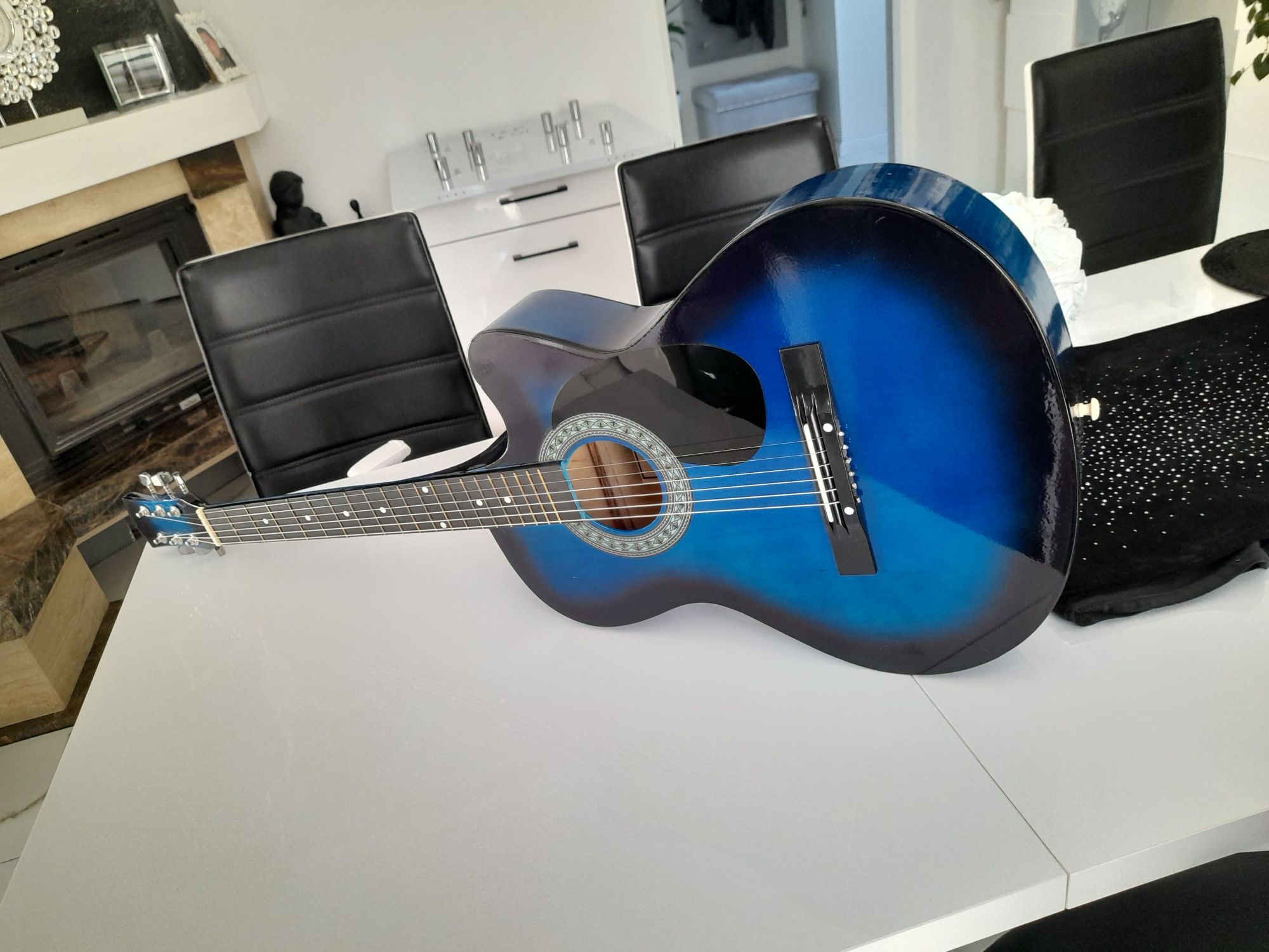 Gitara akustyczna castelo g3 rozmiar 4/4 niebieski połysk