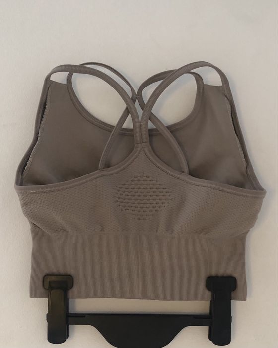 Top treningowy Strong Point Shape & Comfort beżowy, rozmiar XS