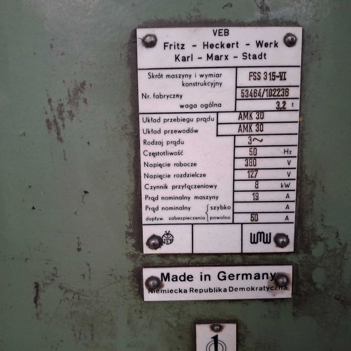 Frezarka pionowa FSS-315x1250