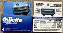 Лезвия оригинал из США Gillette Proglide SHIELD, Chill 4шт картриджи