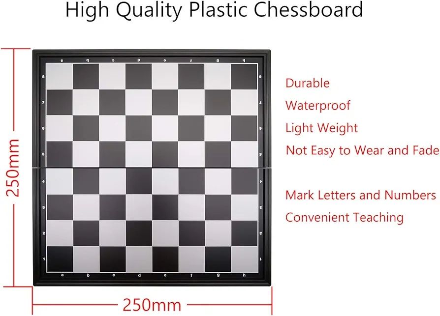 Magnetyczne szachy podróżne 25x25 cm model 3810B-C