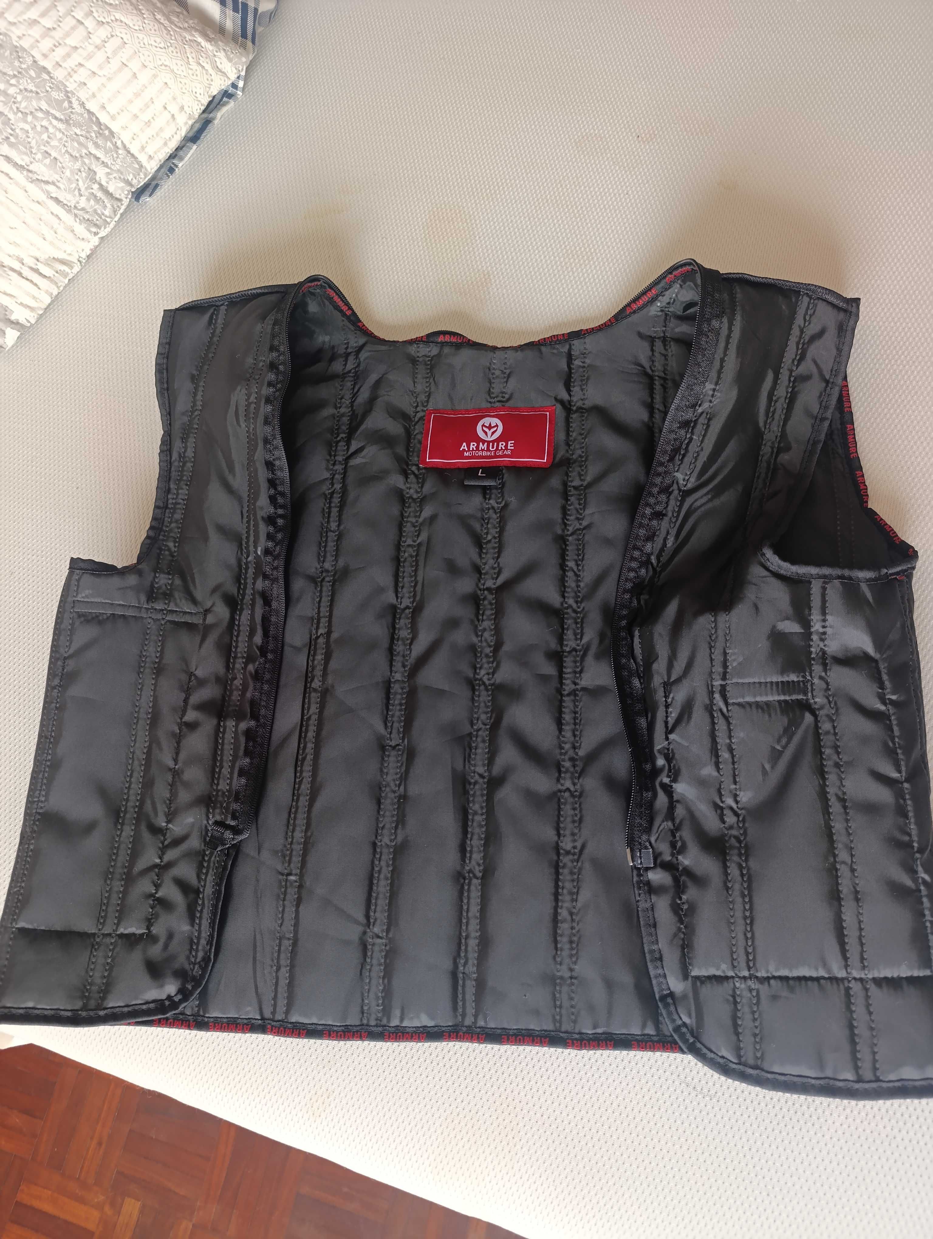 Casaco cabedal mota armure