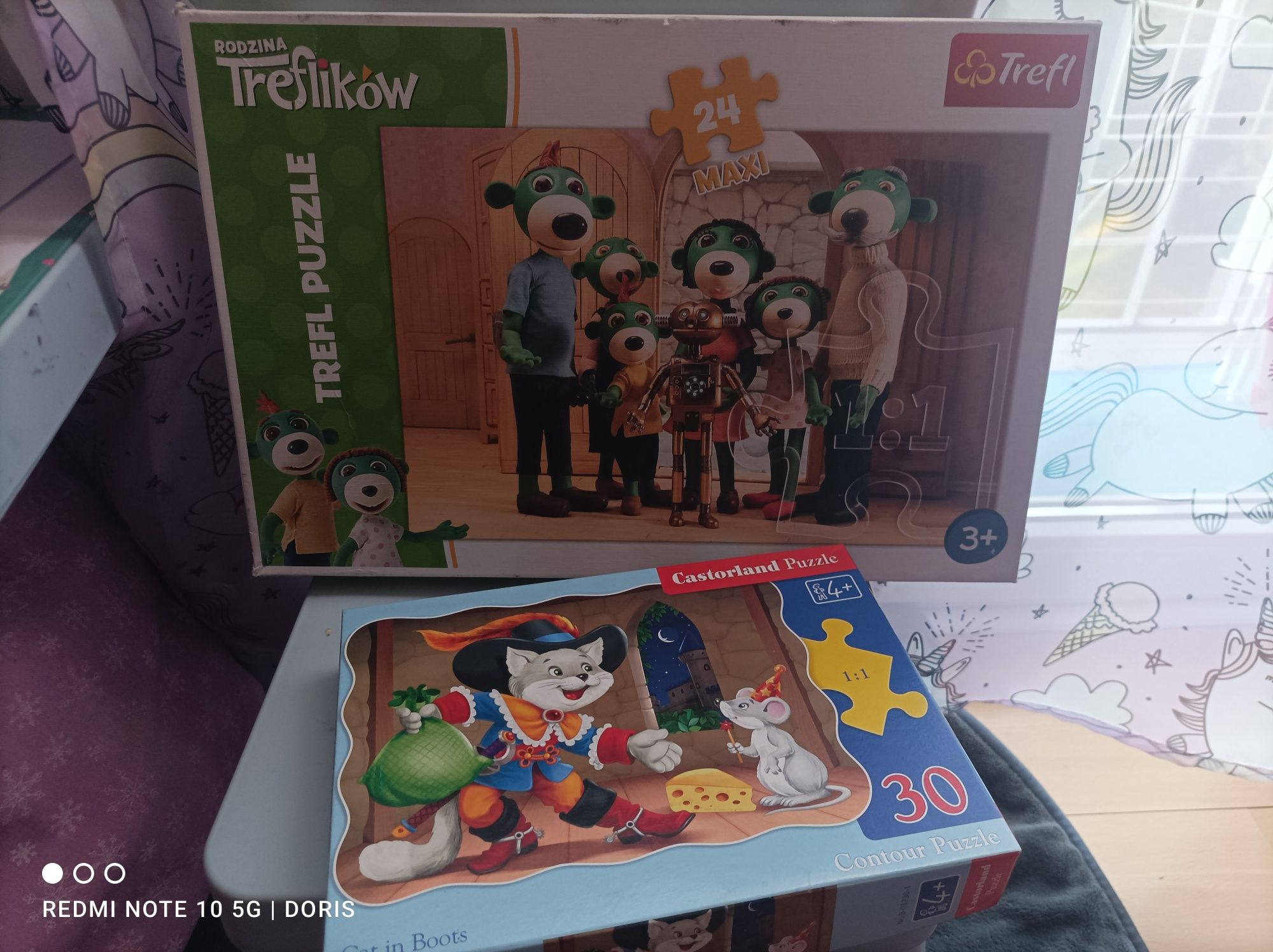 Dwa zestawy puzzli 24 elementy Maxi duże i 30 el