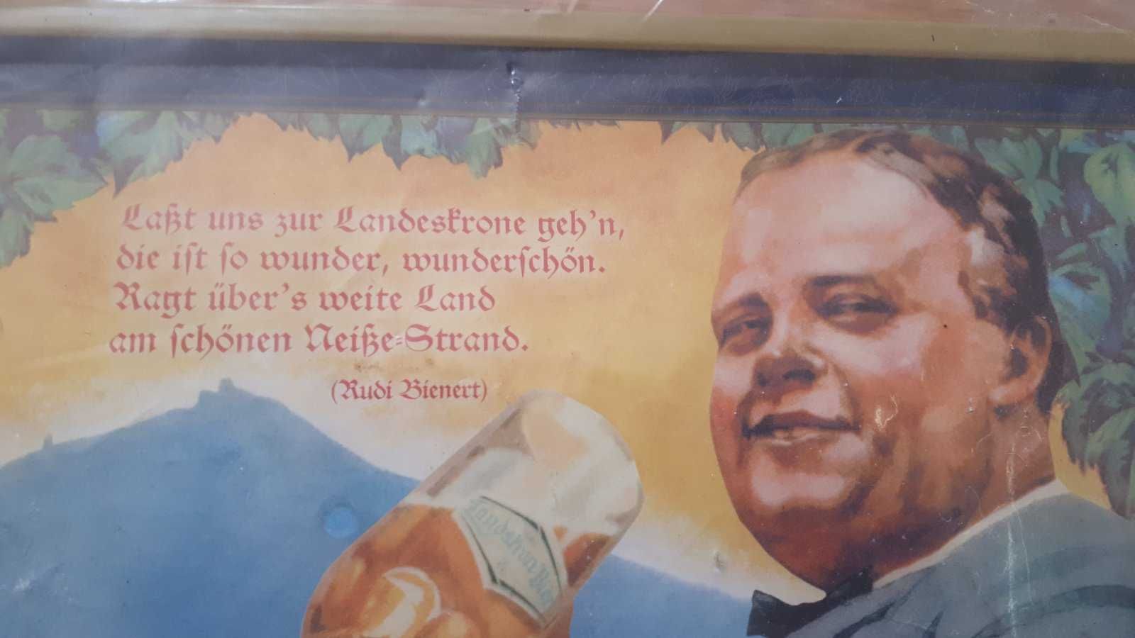 Рекламная вывеска пива Landskron-Bier, Германия Репродукция