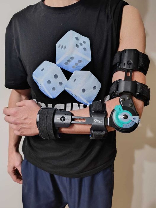 Orteza stawu łokciowego z pojedynczym zegarem Meyra - Lewa ręka