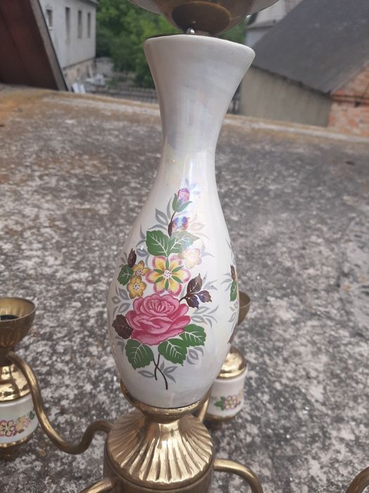 Вінтажна люстра на 5 плафонів