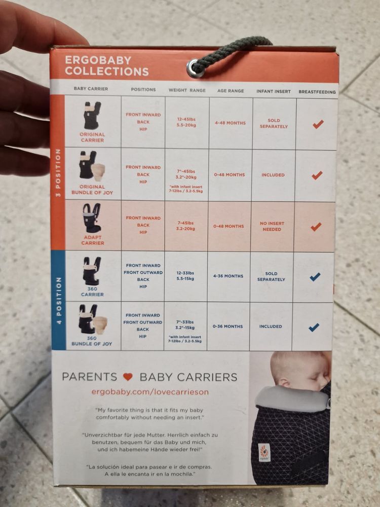 Marsupio ergobaby adapt
