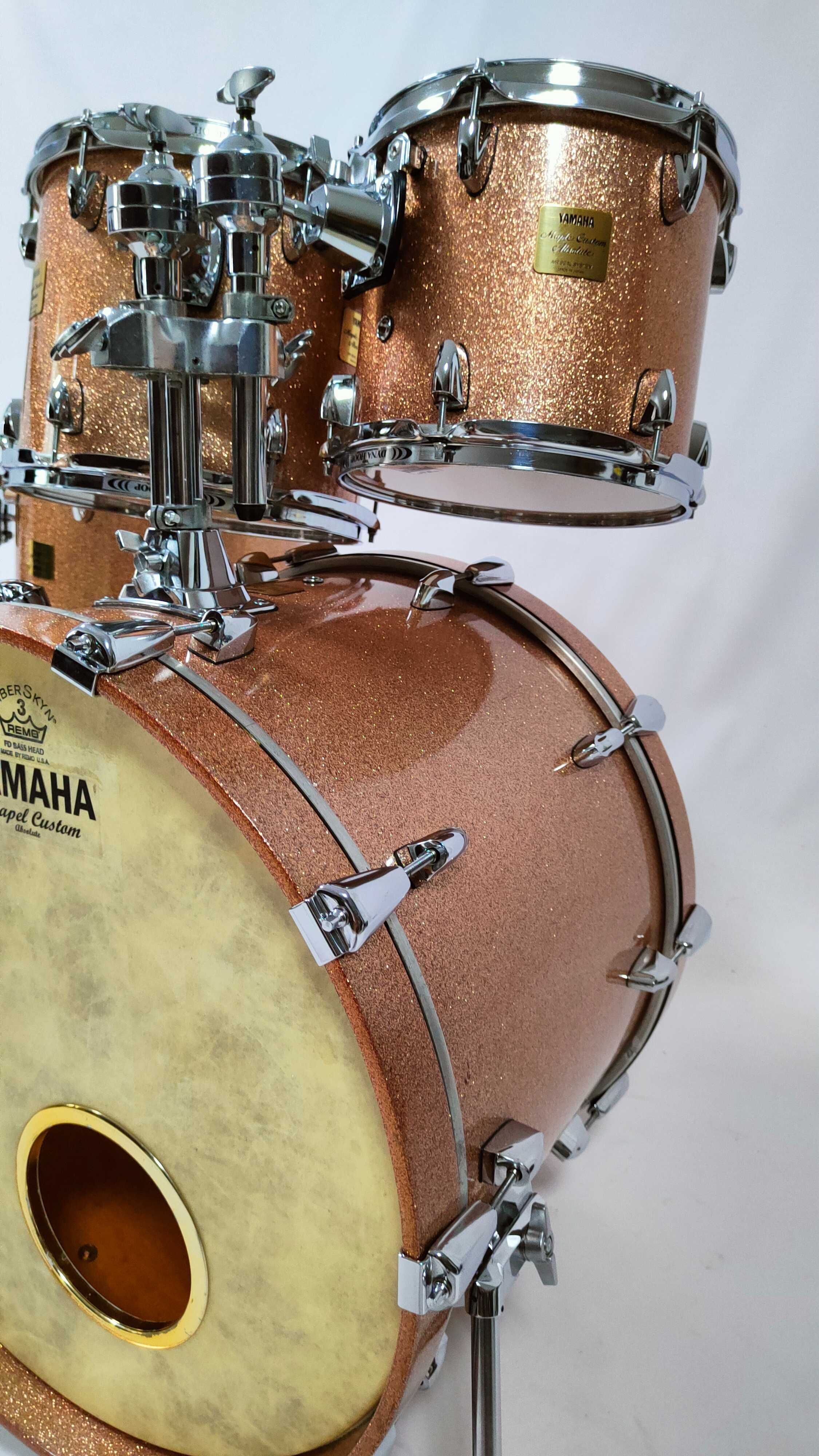 Yamaha Maple Custom Absolute Pink Champagne Sparkle 10,12,14,22"-Japan