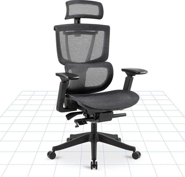 Nowy fotel ergonomiczny / krzesło biurowe / regulowany C7 air !K458!