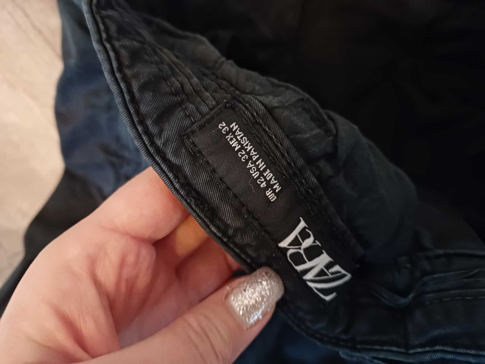 Zara spodnie czarne męskie rozmiar z metki 42, XL skinny