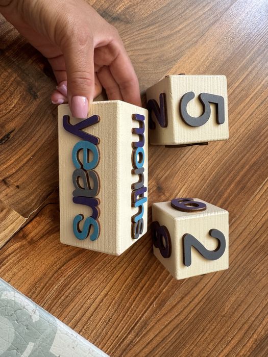 Деревянные кубики для фотосессии