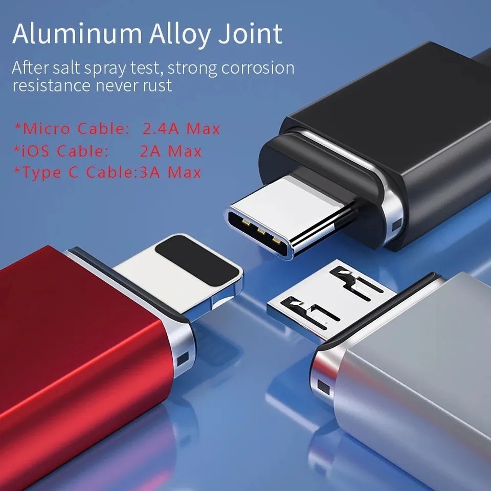 2.5 Ампера Быстрая магнитная зарядка юсб плоский магнит микро usb шнур