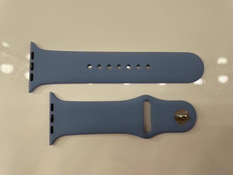 Ремешок голубой, браслет для apple watch. Размер 42/44. Синий