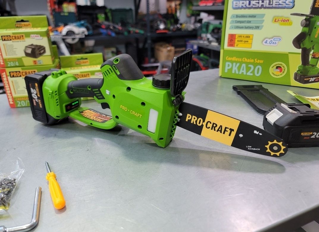 Пила цепная Аккумуляторная Бесщеточная ProCraft PKA20 24см шина