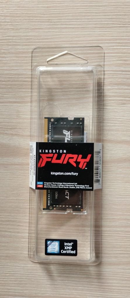 Пам'ять у ноут SoDIMM DDR4 32GB Fury Kingston (KF432S20IB/32) NEW