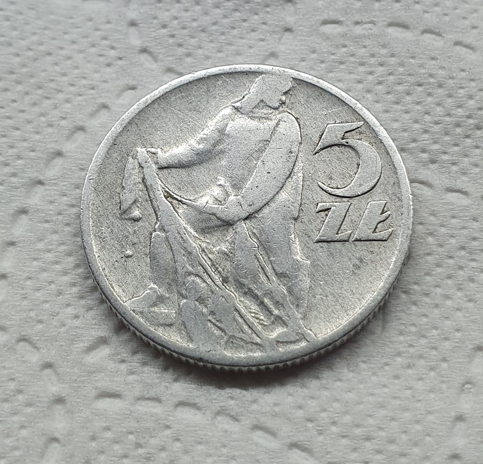 Moneta 5zl 5zł rybak 1959 rok