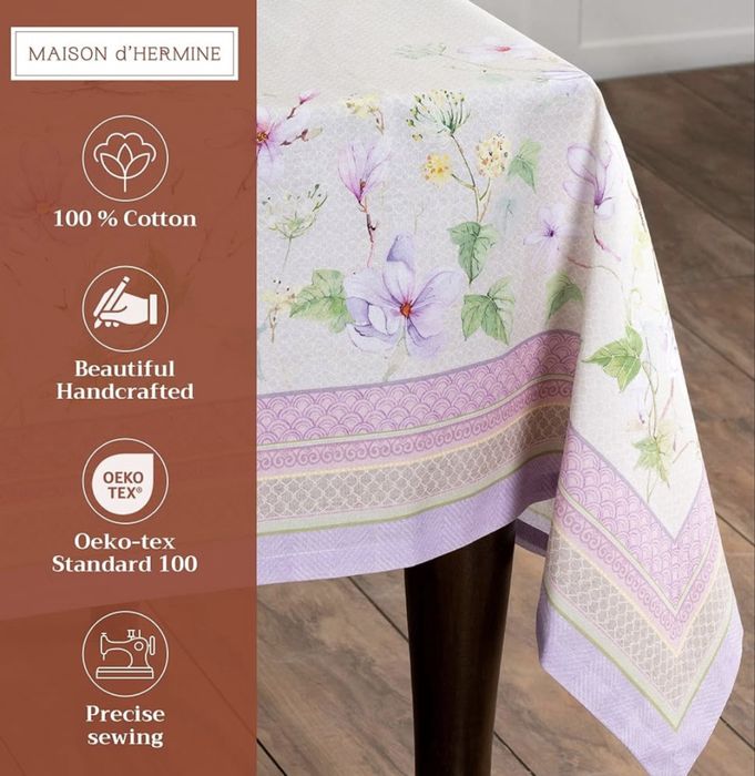 Obrus na stół  + podkładki Maison d’Hermine