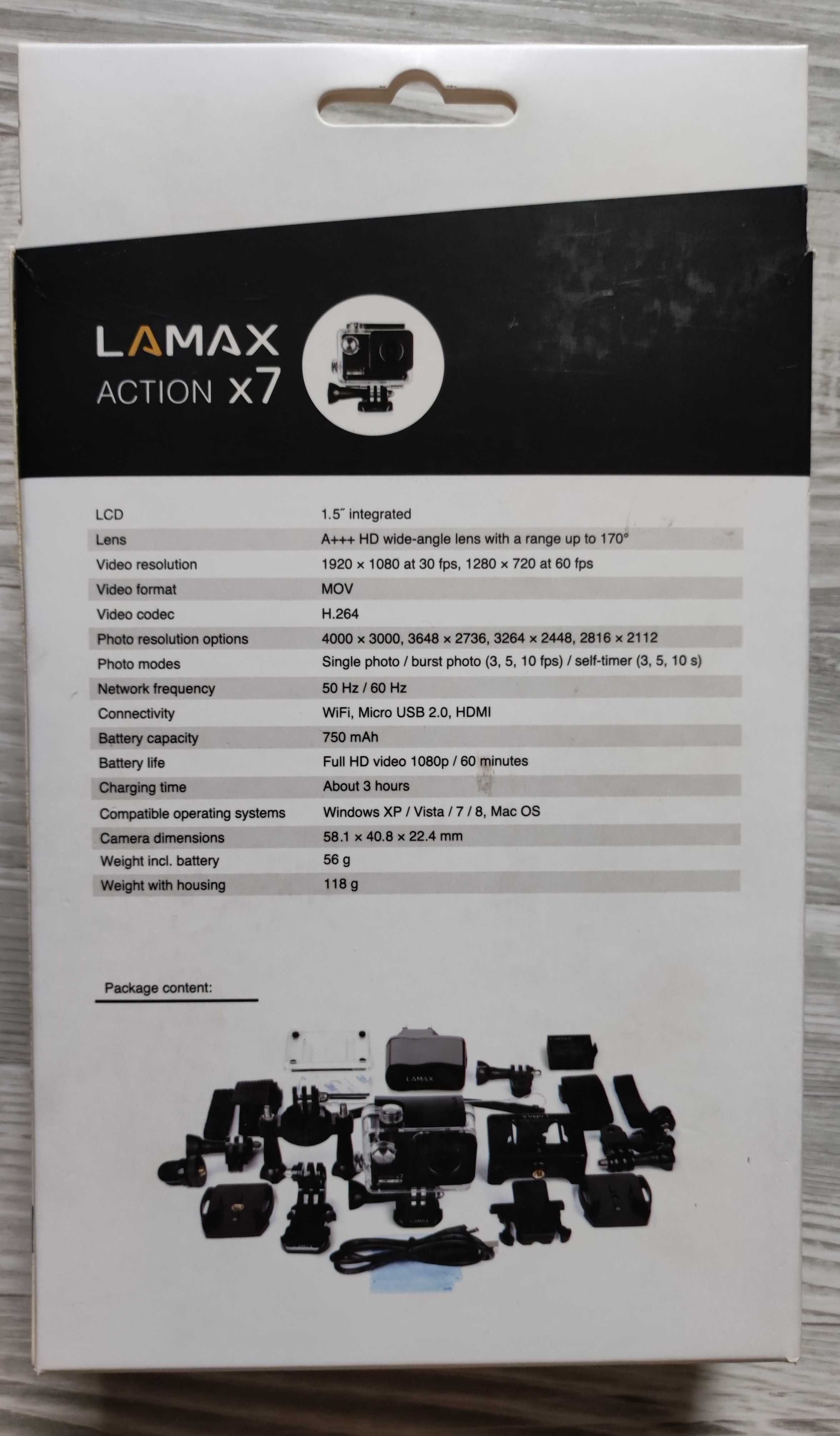 Kamerki sportowej LAMAX action x7