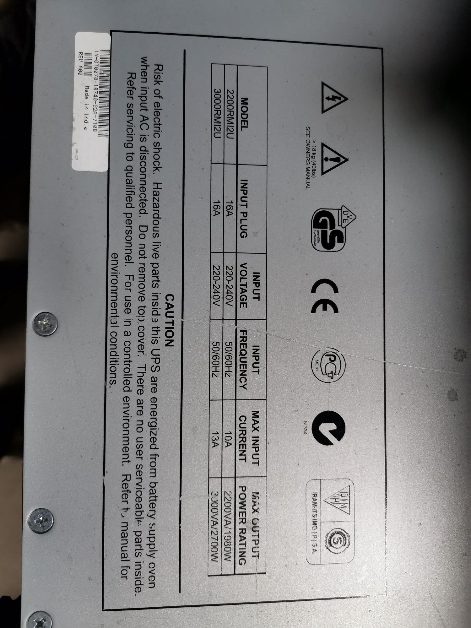 Zasilacz UPS 3000VA Pełny Sinus