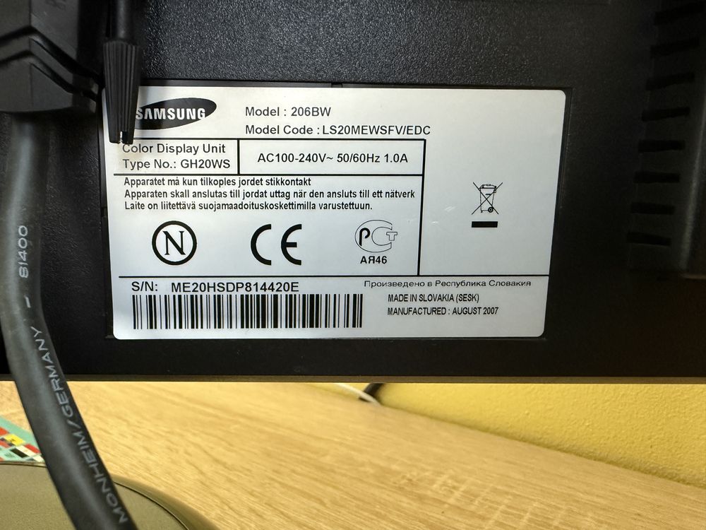 Samsung SyncMaster 206BW