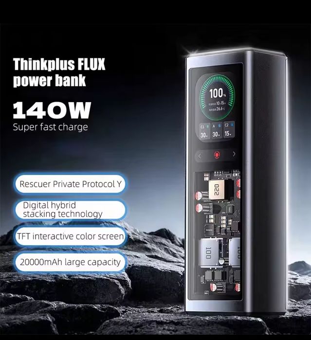 Павербанк Lenovo fluxo 140 W 20000mAh