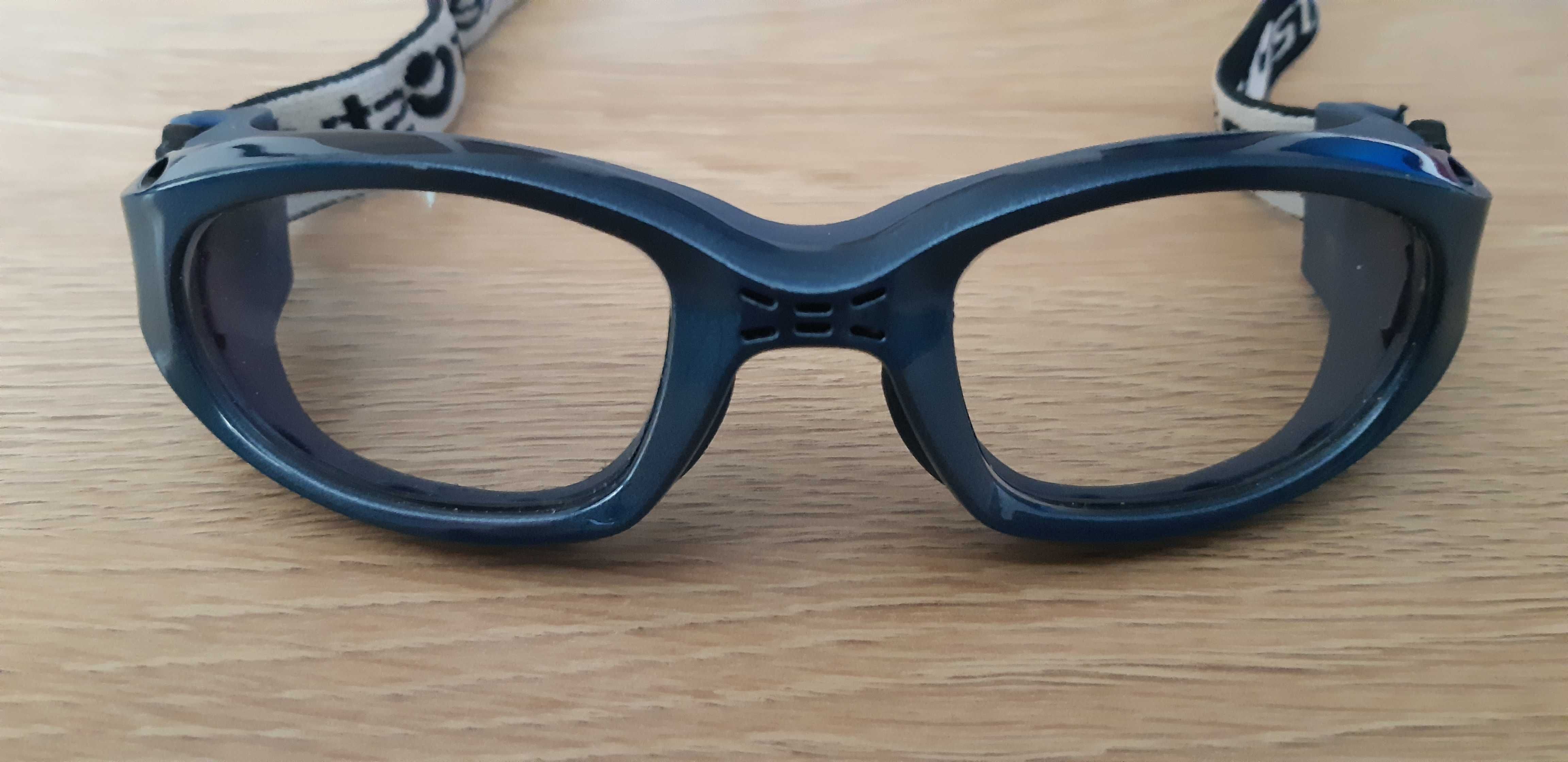 Okulary sportowe granatowe centrostyle r. M