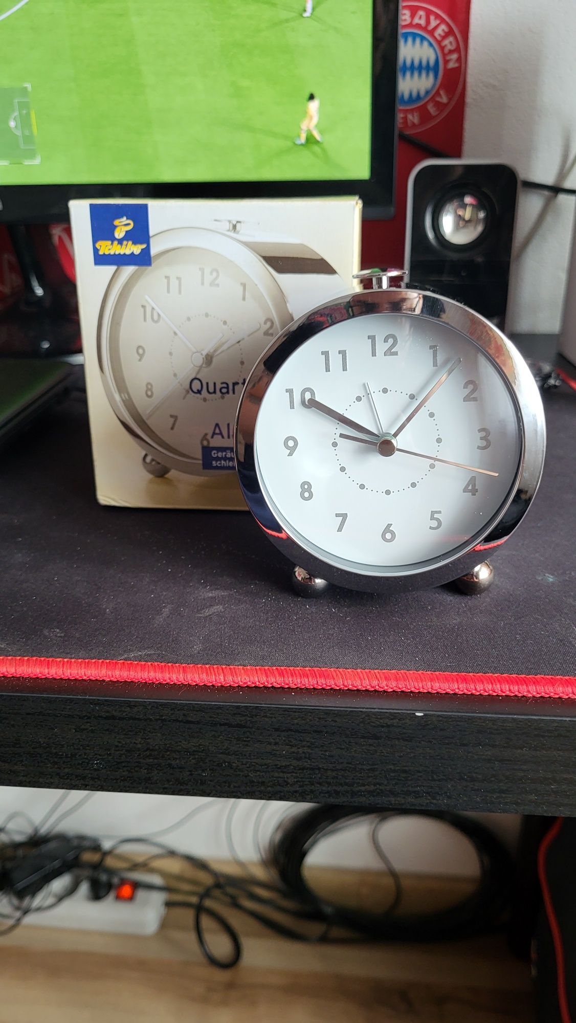 NOWY Budzik Alarm kwarcowy Tchibo