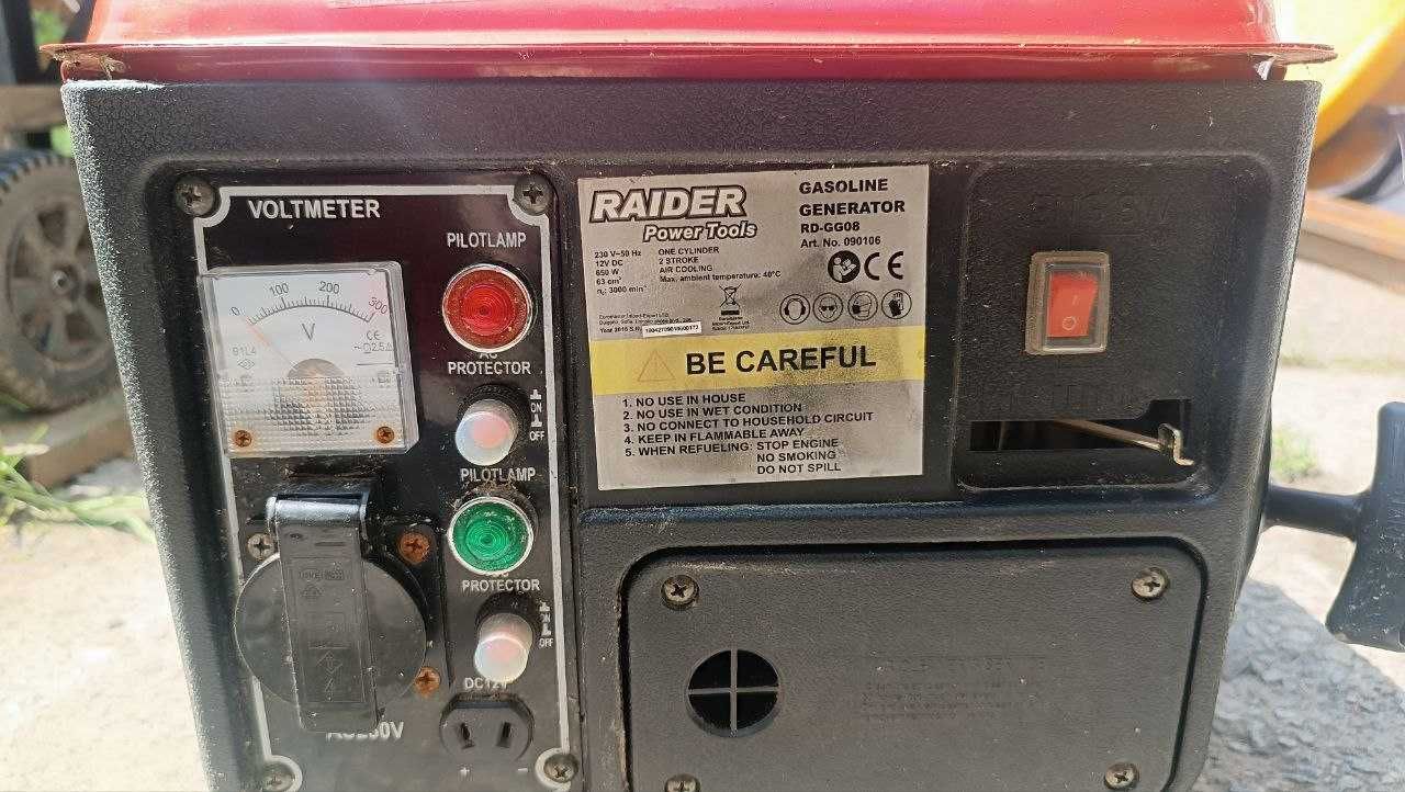 Генератор бензиновый Raider RD-GG08 0,8 кВт  (номінальна 0,65 кВт)