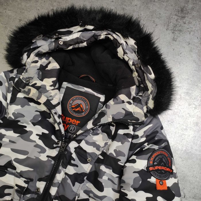 MĘSKA Kurtka Bomberka PREMIUM Zimowa Superdry Expedition Moro Camo