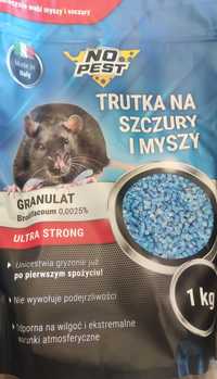 BARDZO SILNA TRUTKA na szczury i myszy granulat brodifakum NO PEST 1kg