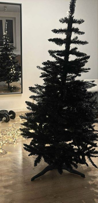 Choinka czarna nowa 180 cm