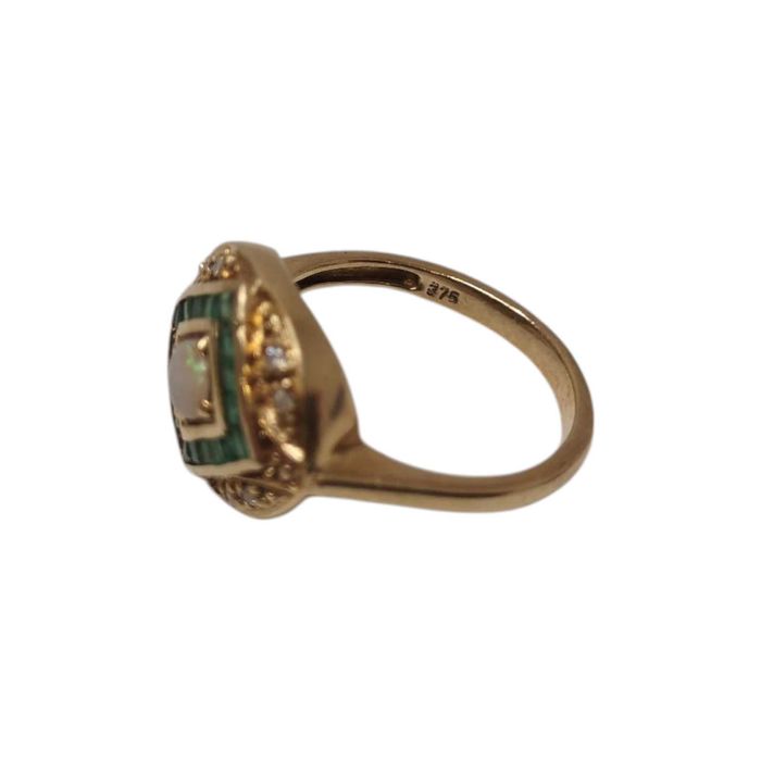 Wyjątkowy Złoty pierścionek -opal i diamenty, P.375/3,04(G)/R.13