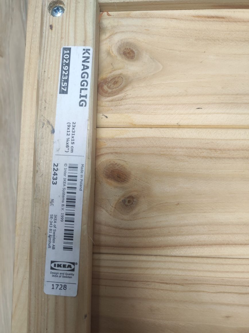 Skrzynka drewniana Ikea knagglig