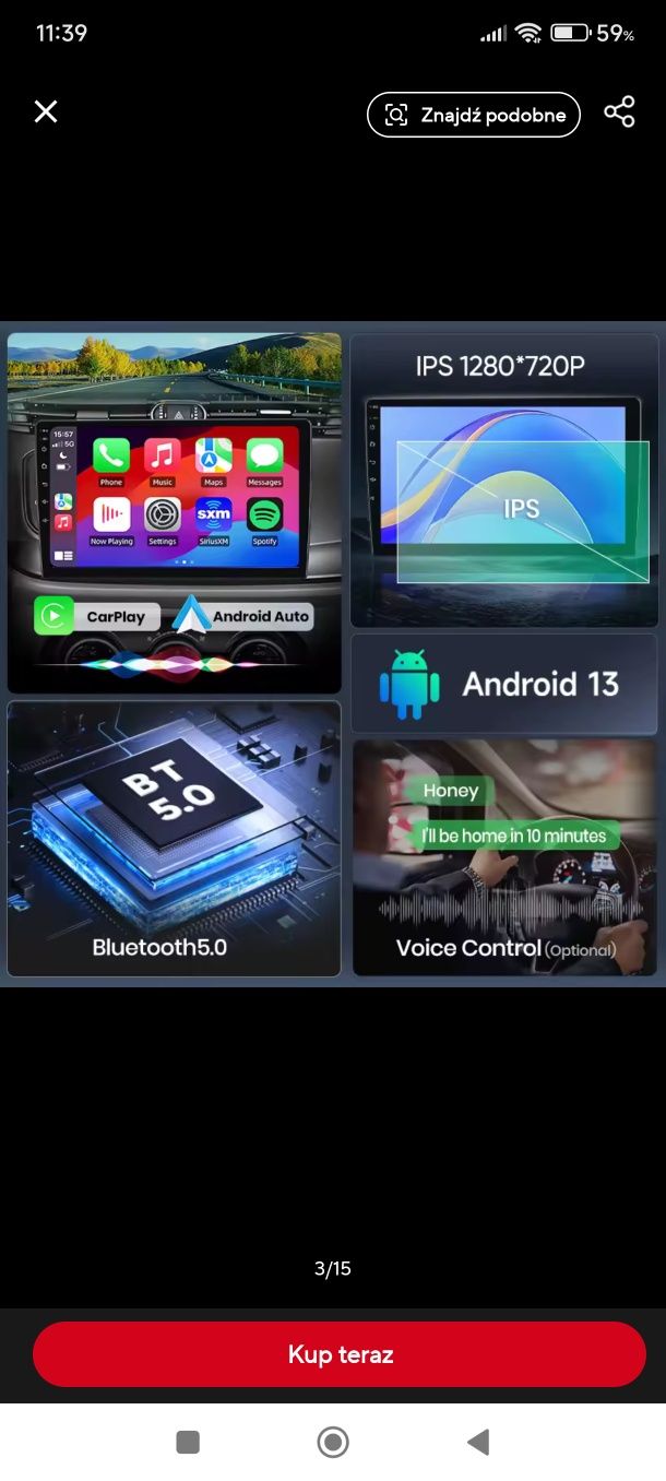 Nowe Radio android 13 Opel Zafira  jeep renegade kamera carpley gps