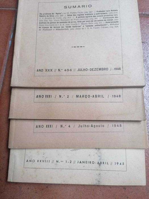 4 Revistas Agros - anos 40 - Instituto Superior de Agronomia (ISA)