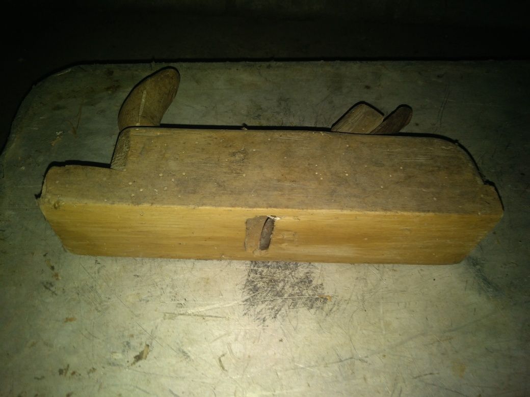 Hebel strug zabytkowy drewno i nóż metalowy