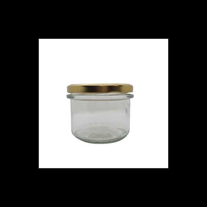 Słoik 235ml + złota zakrętka - 8 szt.