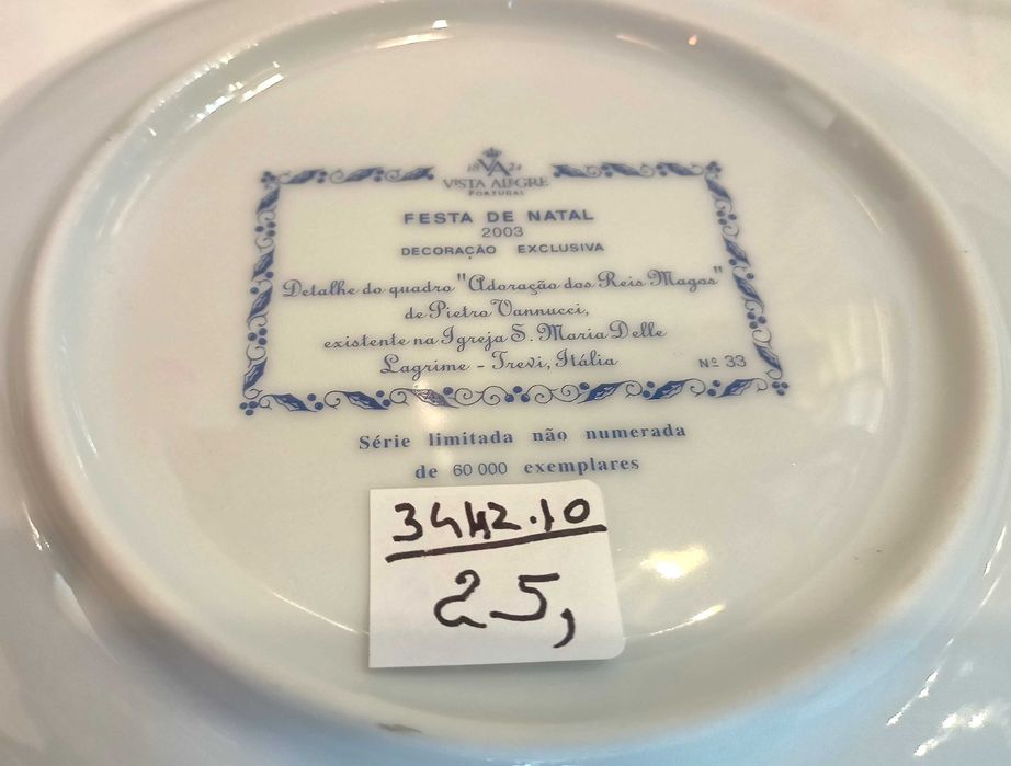 Pratos Vista Alegre Festa Natal