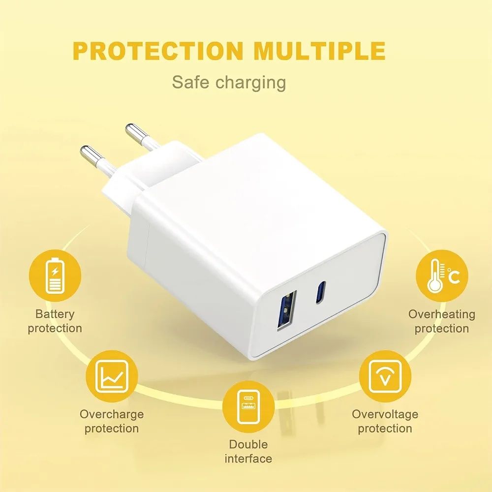 Ładowarka 65W Fast Charger USB-C USB-A B933