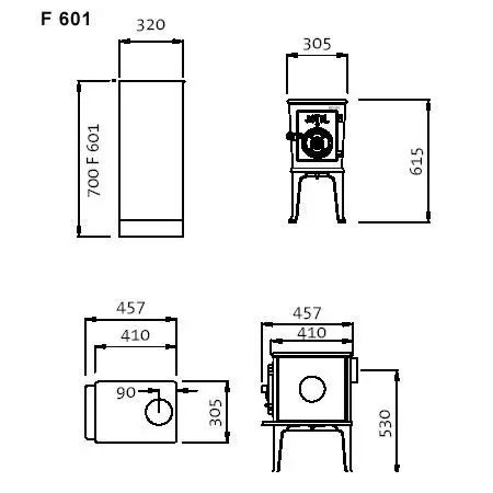 Печь-камин Jotul F 601 N (Норвегия)