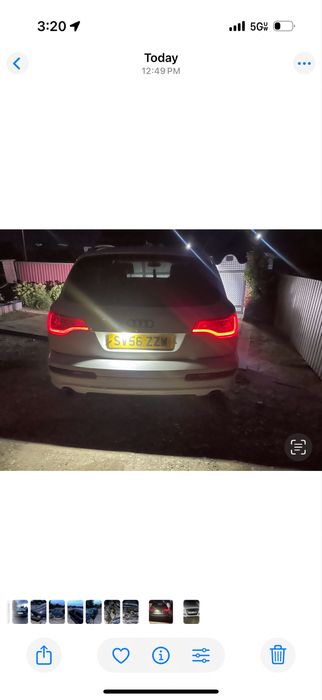Audi Q7 3.0D S line на пневме на полному ходу