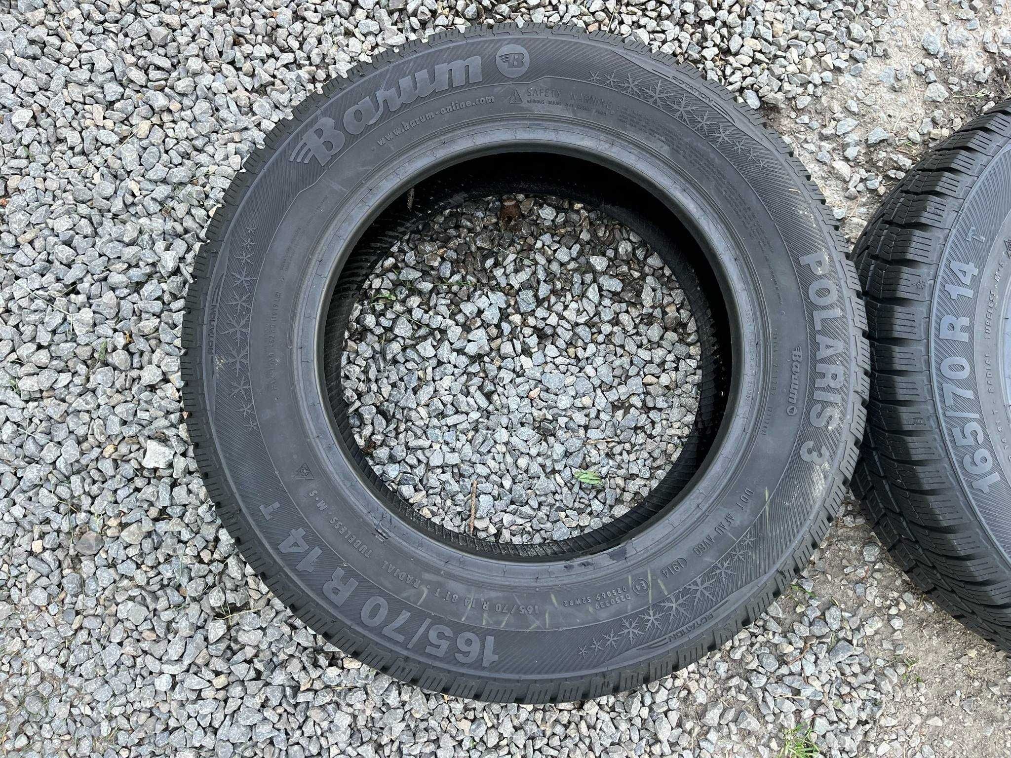 Opony 165/70R14 Barum Polaris 3 Zima 2sztuki 6,23mm bieżnika