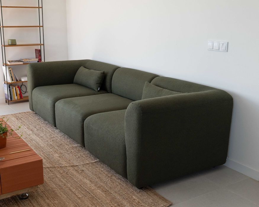 Sofá modular 3 lugares — como novo (3 semanas de uso)