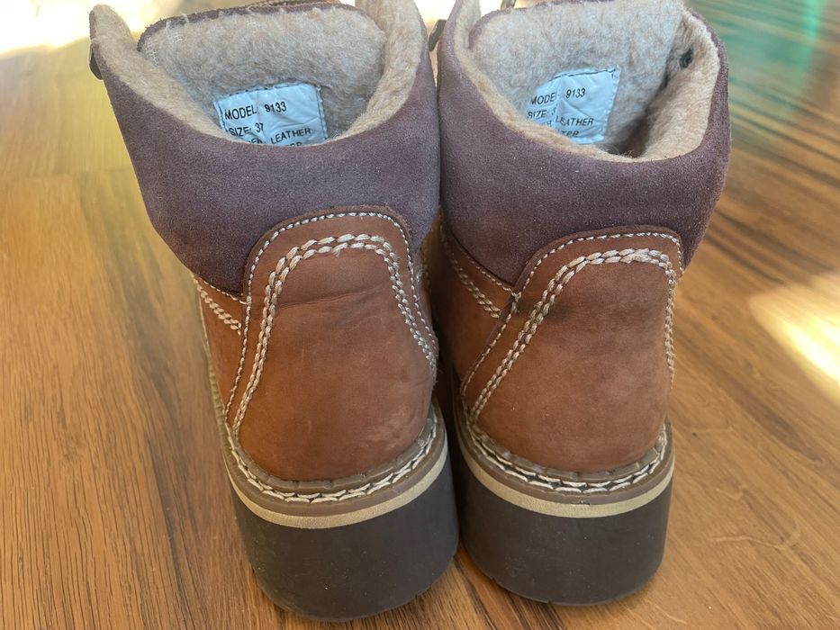 Skórzane buty zimowe ocieplane  Rain Forest 37 okazja!